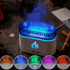 Salt Stone Lava Aroma Diffuser - 4-Color Flame Effect Ultrasonic Humidifier with Himalayan Salt-Inspired Design