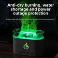 7-Color Flame Effect Ultrasonic Humidifier with Realistic Crystal Top Crystal Rock Aroma Diffuser