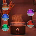4-Color Flame Effect Ultrasonic Humidifier with Himalayan Salt-Inspired Design Salt Stone Lava Aroma Diffuser