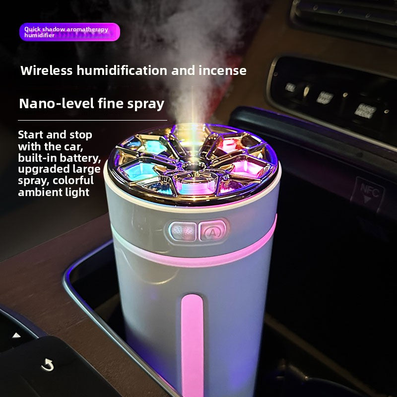 Auto Start/Stop Portable Aromatherapy Diffuser Quick Shadow Smart Car Humidifier (Rechargeable  Version)