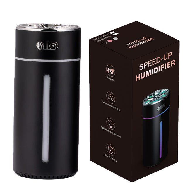 Rechargeable version Premium Aluminum Alloy Portable Car Humidifier - Ultrasonic Aromatherapy Diffuser for Travel & Vehicles