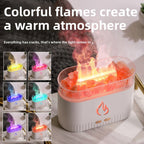 7-Color Flame Effect Ultrasonic Humidifier with Realistic Crystal Top Crystal Rock Aroma Diffuser