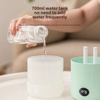 USB-Powered Ultrasonic Humidifier for Bedroom & Office Dual Nozzle Double Spray Humidifier with Digital Display & RGB Ambient Light