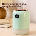 USB-Powered Ultrasonic Humidifier for Bedroom & Office Dual Nozzle Double Spray Humidifier with Digital Display & RGB Ambient Light