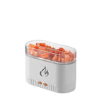 7-Color Flame Effect Ultrasonic Humidifier with Realistic Crystal Top Crystal Rock Aroma Diffuser
